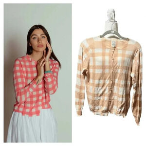 Antipast Check Cotton Cardigan